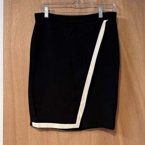 J. Crew Black Skirt with White Trim